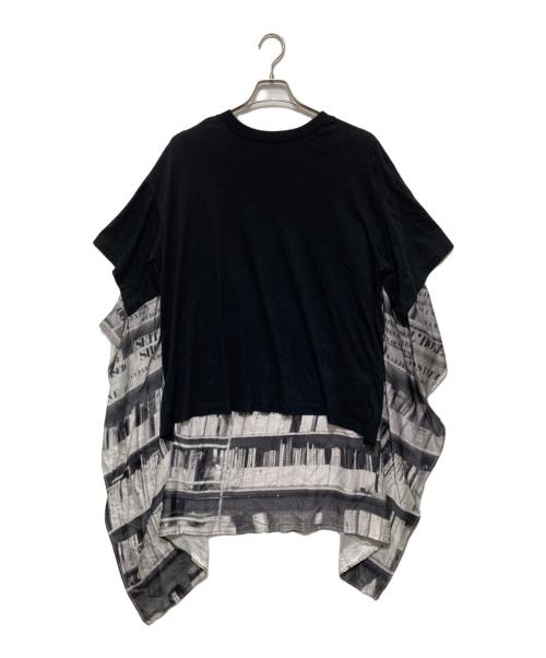 MM6 Maison Margiela（エムエムシックスメゾンマルジェラ）MM6 Maison Margiela (エムエムシックスメゾンマルジェラ) ドッキングTシャツ ホワイト×ブラック サイズ:Sの古着・服飾アイテム