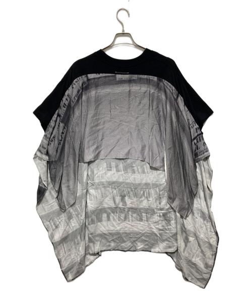 MM6 Maison Margiela（エムエムシックスメゾンマルジェラ）MM6 Maison Margiela (エムエムシックスメゾンマルジェラ) ドッキングTシャツ ホワイト×ブラック サイズ:Sの古着・服飾アイテム