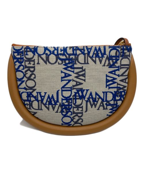 J.W.ANDERSON（ジェイダブリューアンダーソン）J.W.ANDERSON (ジェイダブリューアンダーソン) バンパームーンレザーショルダーバッグ ベージュ×ブルーの古着・服飾アイテム