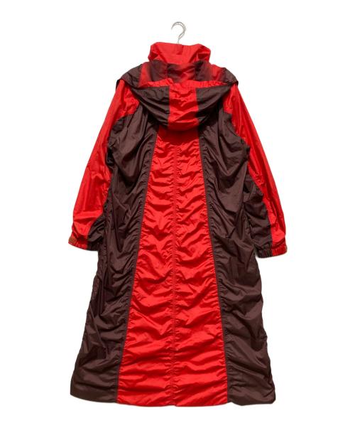 ISSEY MIYAKE（イッセイミヤケ）ISSEY MIYAKE (イッセイミヤケ) ISSEY MIYAKE ナイロンパラシュートコート オーバーサイズ レッド×ブラウン サイズ:2の古着・服飾アイテム