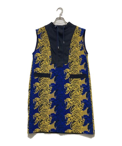 sacai（サカイ）sacai (サカイ) カットワーク ノースリーブワンピース ネイビー サイズ:2の古着・服飾アイテム