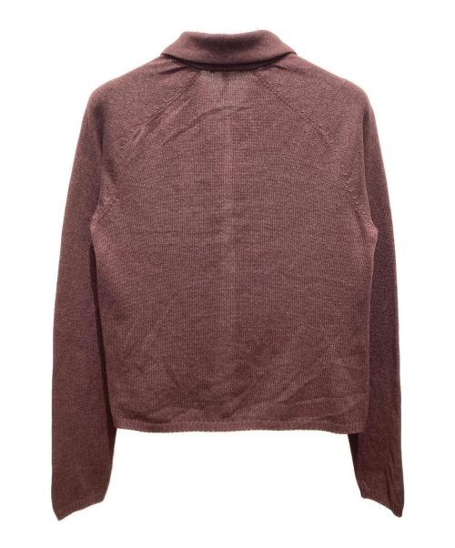 HERMES（エルメス）HERMES (エルメス) シルクカシミヤ切替トッパーカーディガン ボルドー サイズ:XSの古着・服飾アイテム