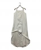 UN3D.アンスリード）の古着「タックロングシャツキャミワンピース」｜ホワイト