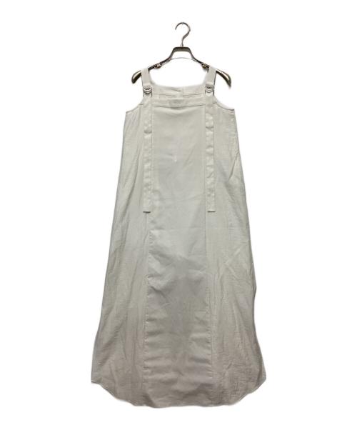 UN3D.（アンスリード）UN3D. (アンスリード) タックロングシャツキャミワンピース ホワイト サイズ:38の古着・服飾アイテム