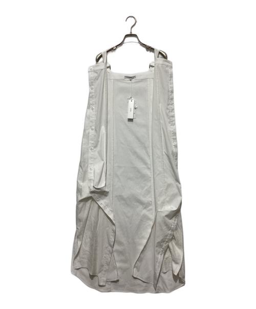 UN3D.（アンスリード）UN3D. (アンスリード) タックロングシャツキャミワンピース ホワイト サイズ:38の古着・服飾アイテム