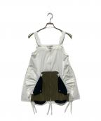 UN3D.アンスリード）の古着「MA-1ディテールシャツキャミソールベスト」｜ホワイト×カーキ