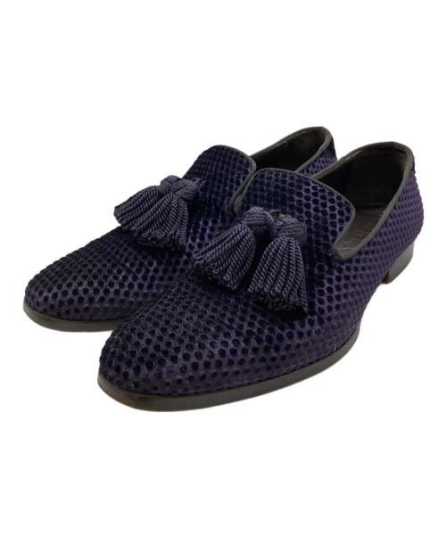 JIMMY CHOO（ジミーチュウ）JIMMY CHOO (ジミーチュウ) Foxley タッセルシューズ パープル サイズ:43の古着・服飾アイテム