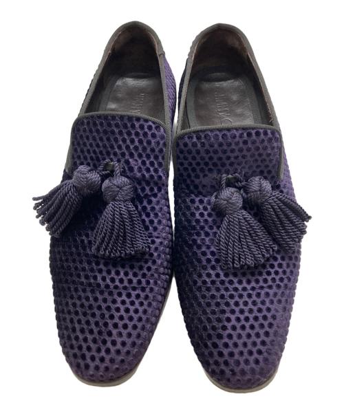 JIMMY CHOO（ジミーチュウ）JIMMY CHOO (ジミーチュウ) Foxley タッセルシューズ パープル サイズ:43の古着・服飾アイテム