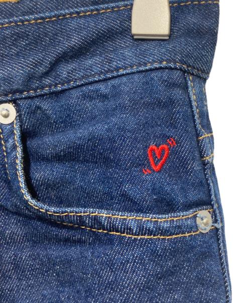 TTT MSW（ティー）TTT MSW (ティー) センターシーム 刺繍 スラックス デニムパンツ インディゴ サイズ:Sの古着・服飾アイテム