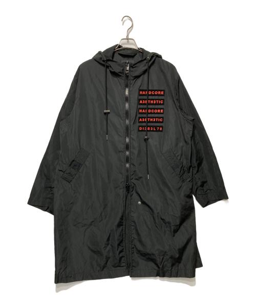 DIESEL（ディーゼル）DIESEL (ディーゼル) HARDCORE A3STH3TICナイロンコート ブラック サイズ:Mの古着・服飾アイテム