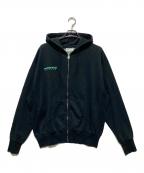 RAUH-Welt BEGRIFF×ARSHAM STUDIOラウヴェルト・ベグリフ×アーシャム スタジオ）の古着「DA RWB HODDY ダブルジップフーディー」｜ブラック