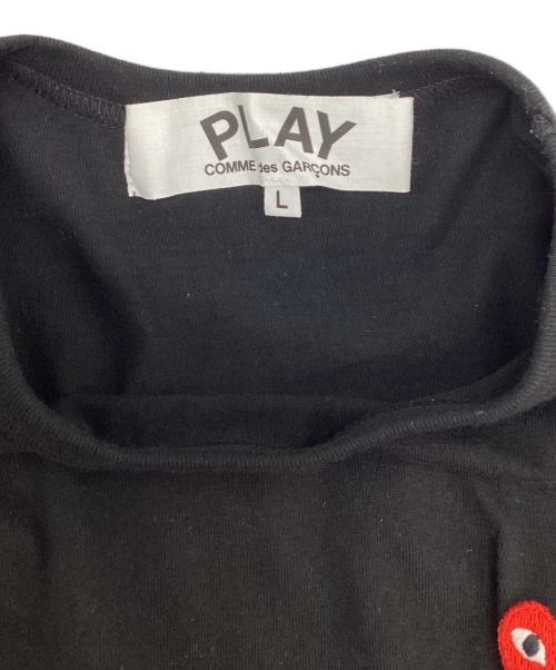 PLAY COMME des GARCONS（プレイコムデギャルソン）PLAY COMME des GARCONS (プレイコムデギャルソン) T-SHIRT WITH DOUBLE HEART ダブルハート 半袖カットソー/Tシャツ ブラック サイズ:Lの古着・服飾アイテム