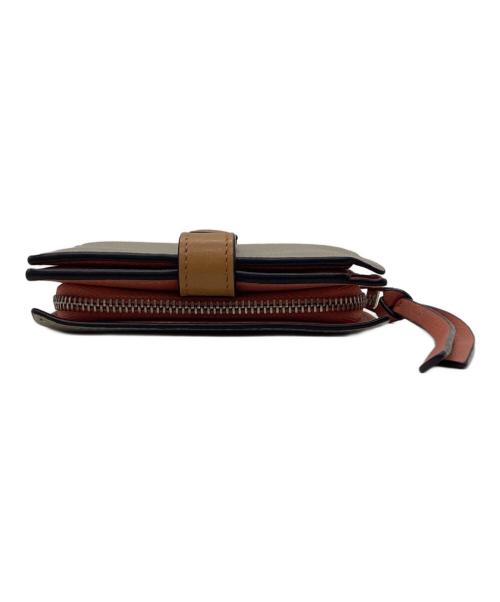 LOEWE（ロエベ）LOEWE (ロエベ) コンパクト ジップウォレット (ソフトグレインカーフ) ライトオーツ/ハニーの古着・服飾アイテム