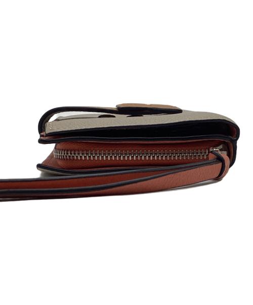 LOEWE（ロエベ）LOEWE (ロエベ) コンパクト ジップウォレット (ソフトグレインカーフ) ライトオーツ/ハニーの古着・服飾アイテム