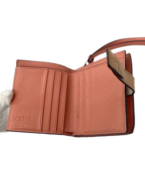 LOEWE（ロエベ）LOEWE (ロエベ) コンパクト ジップウォレット (ソフトグレインカーフ) ライトオーツ/ハニーの古着・服飾アイテム