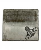 Vivienne Westwoodヴィヴィアンウエストウッド）の古着「ユーズド加工2つ折り財布」｜グリーン