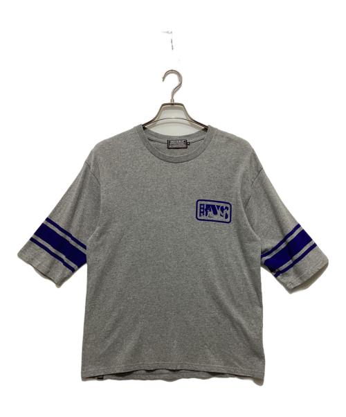 Hysteric Glamour（ヒステリックグラマー）Hysteric Glamour (ヒステリックグラマー) HOT'N'DIRTY 五分丈 Tシャツ グレー サイズ:Mの古着・服飾アイテム