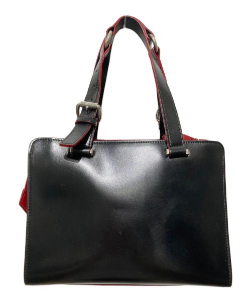 Vivienne Westwood（ヴィヴィアンウエストウッド）Vivienne Westwood (ヴィヴィアンウエストウッド) SIMPLE TINY ORB TOTE S シンプルタイニートートバッグ ブラック×レッドの古着・服飾アイテム