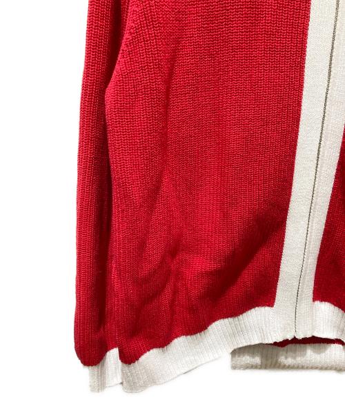 TTT MSW（ティー モダンストリートウェア）TTT MSW (ティー) New Standard Zipup Cardigan ニュースタンダードジップアップカーディガン レッド サイズ:XLの古着・服飾アイテム