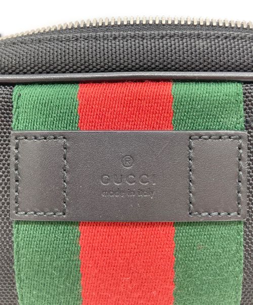 GUCCI（グッチ）GUCCI (グッチ) シェリーラインウエストバッグ ブラックの古着・服飾アイテム