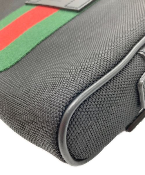 GUCCI（グッチ）GUCCI (グッチ) シェリーラインウエストバッグ ブラックの古着・服飾アイテム