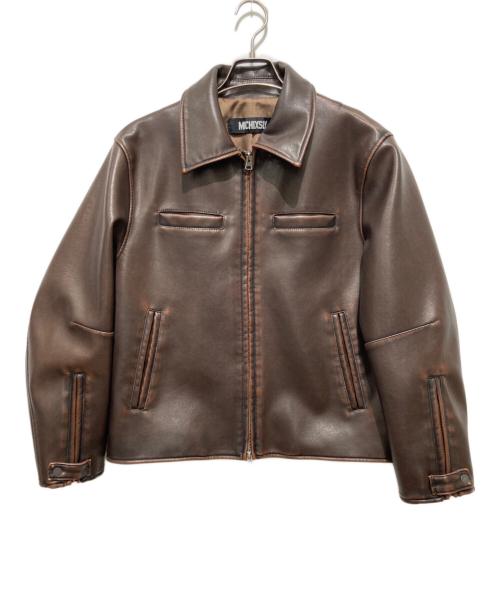 MICHIXSLY（ミチカケルスライ）MICHIXSLY (ミチカケルスライ) F／LEATHER ジャケット ブラウン サイズ:Freeの古着・服飾アイテム