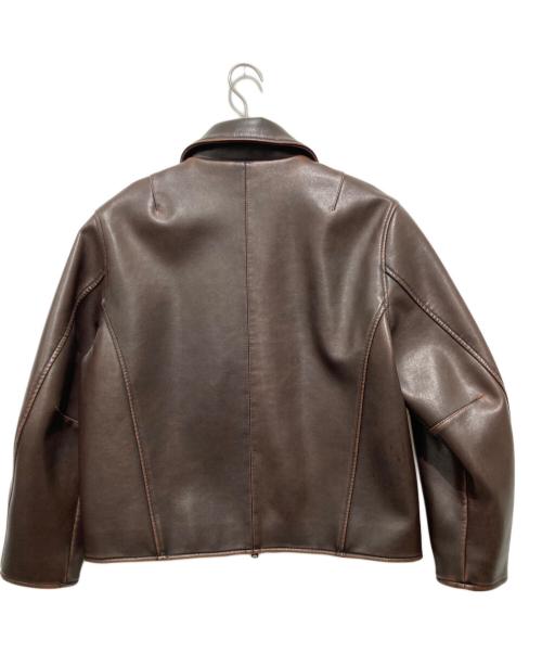 MICHIXSLY（ミチカケルスライ）MICHIXSLY (ミチカケルスライ) F／LEATHER ジャケット ブラウン サイズ:Freeの古着・服飾アイテム