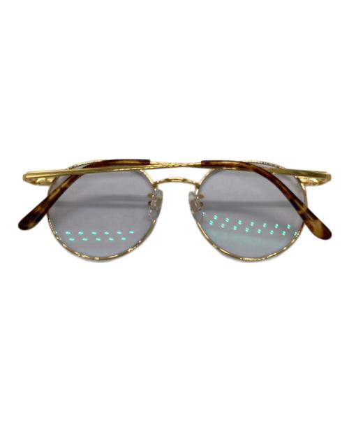 CALEE（キャリー）CALEE (キャリー) 伊達眼鏡 ゴールド×べっ甲の古着・服飾アイテム