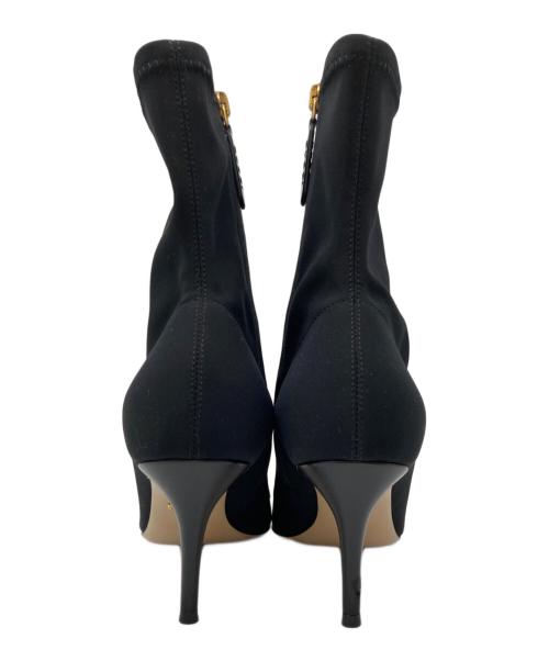 GUCCI（グッチ）GUCCI (グッチ) インターロッキングヒールブーツ ブラック サイズ:37の古着・服飾アイテム