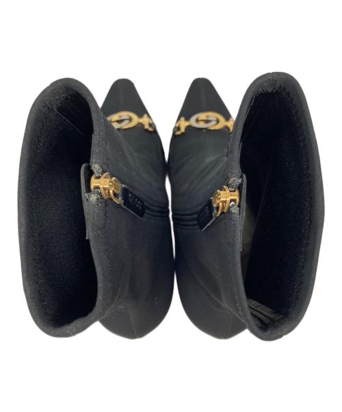 GUCCI（グッチ）GUCCI (グッチ) インターロッキングヒールブーツ ブラック サイズ:37の古着・服飾アイテム