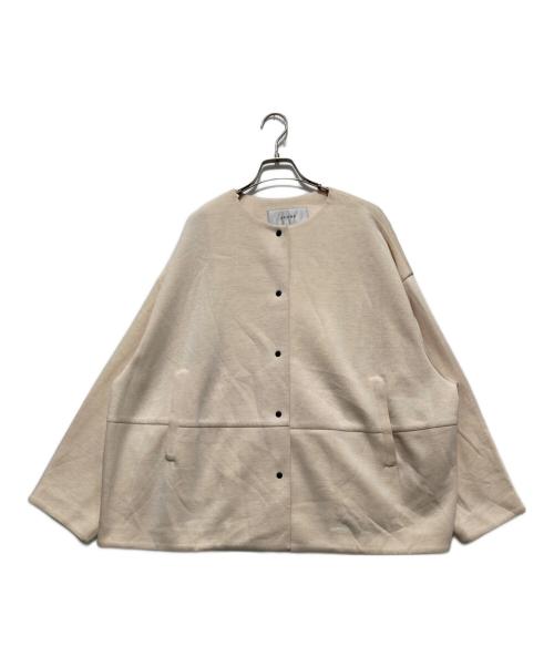 ADORE（アドーア）ADORE (アドーア) ライトボンディングノーカラーコート アイボリー サイズ:Ｍの古着・服飾アイテム