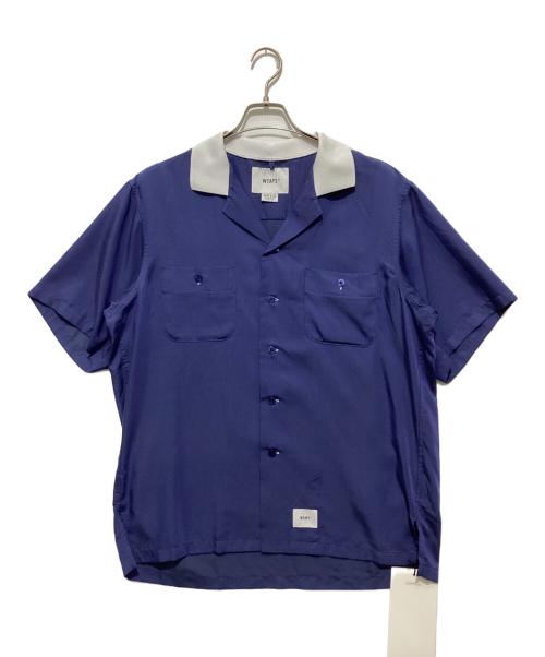 WTAPS（ダブルタップス）WTAPS (ダブルタップス) KINGPIN / SS / VCPL. TWILL. オープンカラー 半袖シャツ WUT ブルー サイズ:X01の古着・服飾アイテム