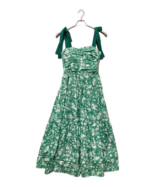 Estella.K（エステラケー）Estella.K (エステラケー) Sandra Floral-print long dress / サンドラ フローラルプリント ワンピース グリーン サイズ:Fの古着・服飾アイテム