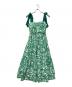 Estella.K（エステラケー）の古着「Sandra Floral-print long dress / サンドラ フローラルプリント ワンピース」｜グリーン