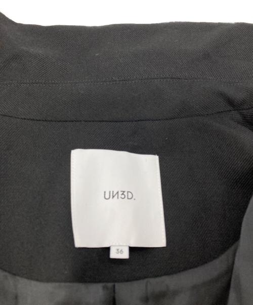 UN3D.（アンスリード）UN3D. (アンスリード) ARCH POCKET LOOSE CT / ロングコート ブラック サイズ:Sの古着・服飾アイテム