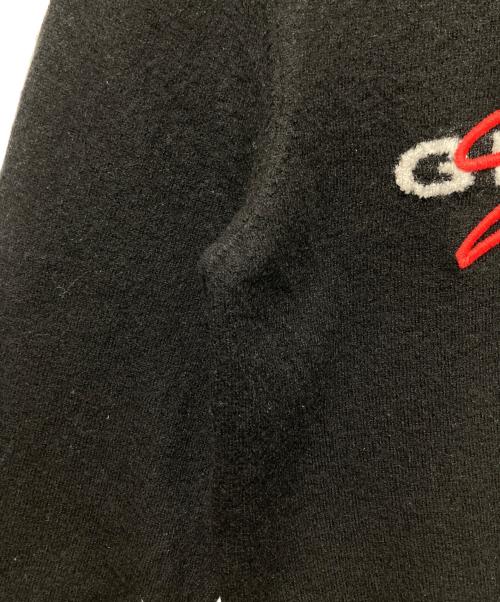 GIVENCHY（ジバンシィ）GIVENCHY (ジバンシィ) 刺繍ロゴ クルーネックニット ブラック サイズ:XSの古着・服飾アイテム