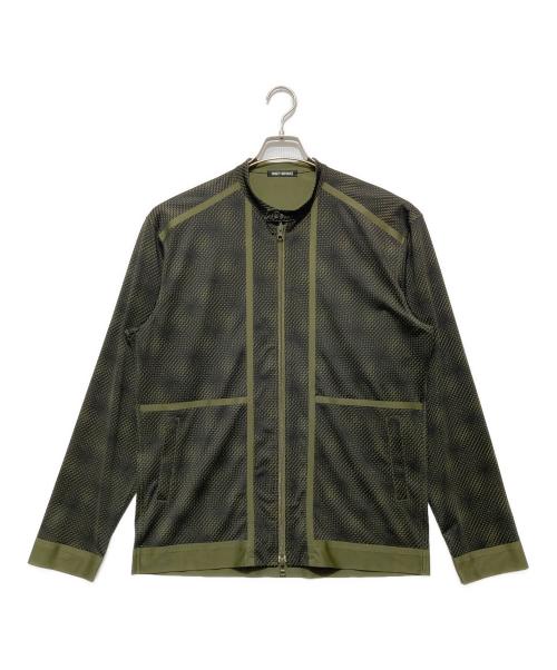 ISSEY MIYAKE（イッセイミヤケ）ISSEY MIYAKE (イッセイミヤケ) 00AW 総柄ダブルジップジャケット カーキ サイズ:4の古着・服飾アイテム