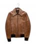 mister AZ（ミスター・エー・トゥ・ジー）の古着「ラムレザージャケット」｜ブラウン