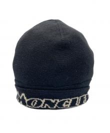 MONCLER（モンクレール）の古着「ロゴニット帽」｜ブラック
