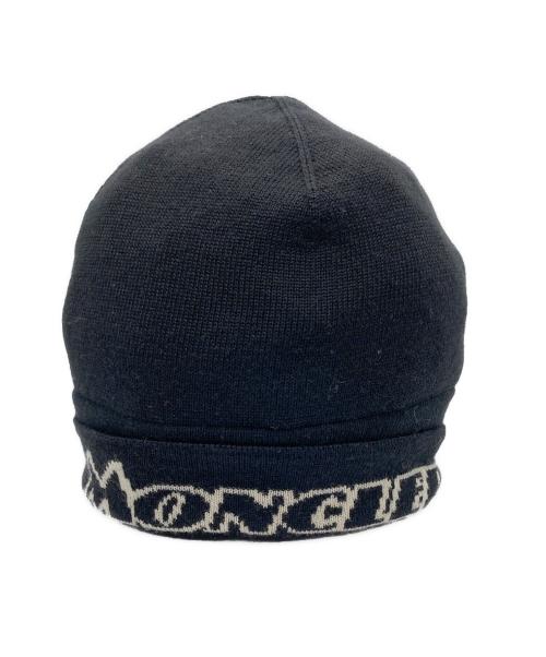 MONCLER（モンクレール）MONCLER (モンクレール) ロゴニット帽 ブラック サイズ:記載なし（FREE)の古着・服飾アイテム