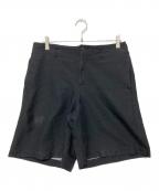 COMME des GARCONS HOMME PLUSコムデギャルソンオムプリュス）の古着「14SS ポリエステルレーヨンワイドショートパンツ」｜ブラック