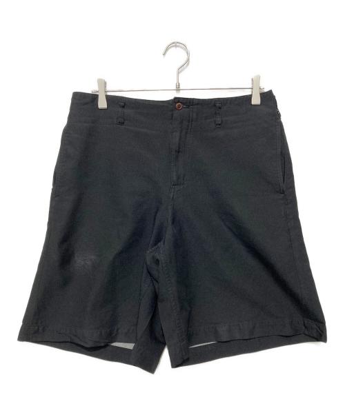 COMME des GARCONS HOMME PLUS（コムデギャルソンオムプリュス）COMME des GARCONS HOMME PLUS (コムデギャルソンオムプリュス) 14SS ポリエステルレーヨンワイドショートパンツ ブラック サイズ:Sの古着・服飾アイテム