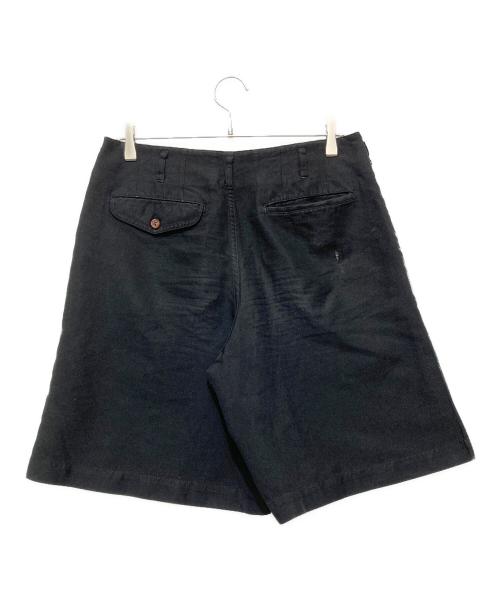 COMME des GARCONS HOMME PLUS（コムデギャルソンオムプリュス）COMME des GARCONS HOMME PLUS (コムデギャルソンオムプリュス) 14SS ポリエステルレーヨンワイドショートパンツ ブラック サイズ:Sの古着・服飾アイテム