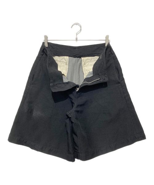 COMME des GARCONS HOMME PLUS（コムデギャルソンオムプリュス）COMME des GARCONS HOMME PLUS (コムデギャルソンオムプリュス) 14SS ポリエステルレーヨンワイドショートパンツ ブラック サイズ:Sの古着・服飾アイテム