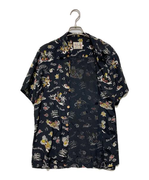Hysteric Glamour（ヒステリックグラマー）Hysteric Glamour (ヒステリックグラマー) オープンカラーレーヨン アロハ シャツ ブラック サイズ:Mの古着・服飾アイテム
