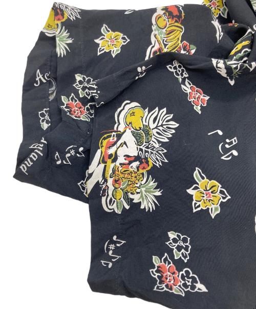 Hysteric Glamour（ヒステリックグラマー）Hysteric Glamour (ヒステリックグラマー) オープンカラーレーヨン アロハ シャツ ブラック サイズ:Mの古着・服飾アイテム