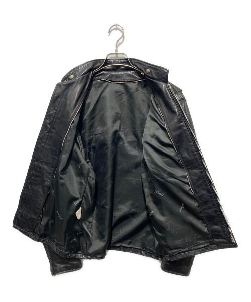 Schott（ショット）Schott (ショット) シングルレザージャケット ブラック サイズ:36の古着・服飾アイテム