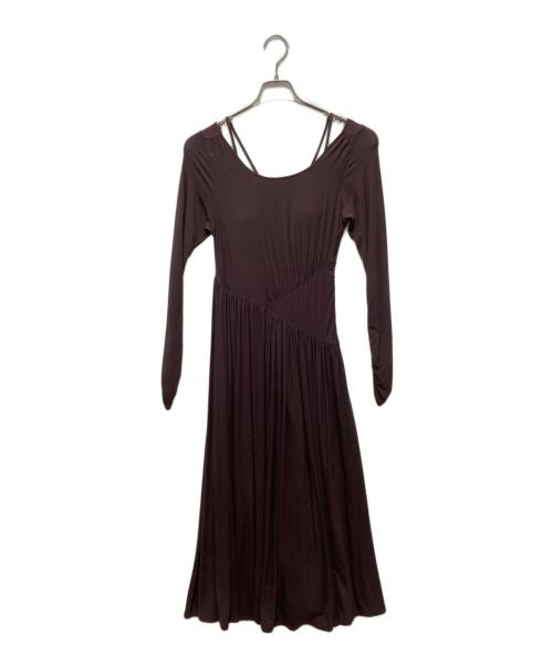 Estella.K（エステラケー）Estella.K (エステラケー) Magnolia Open Back Long Dress Wオープンバックカットドレス ブラウン サイズ:FREEの古着・服飾アイテム
