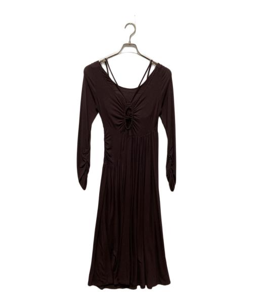 Estella.K（エステラケー）Estella.K (エステラケー) Magnolia Open Back Long Dress Wオープンバックカットドレス ブラウン サイズ:FREEの古着・服飾アイテム
