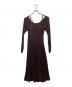 Estella.K（エステラケー）の古着「Magnolia Open Back Long Dress Wオープンバックカットドレス」｜ブラウン